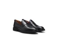 HUGO Mocassins en cuir avec finition Penny - Style Ginsby_loaf_pllt, 50569010 Noir 43.5