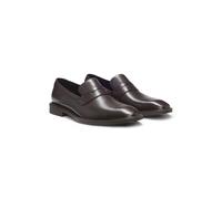 HUGO Mocassins en cuir avec finition Penny - Style Gryff_loaf_ltpl, 50548435 Marron foncé 40.5