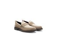 HUGO Mocassins en cuir suédé à empeigne texturée - Style Varian_loaf_sdme, 50548580 Beige clair 40