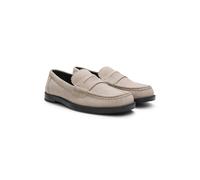 HUGO Mocassins en cuir suédé avec finition penny siglée - Style Liora_Loafer_sd, 50563669 Beige clair 35
