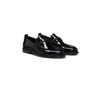 HUGO Mocassins en cuir verni à logo revisité - Style Varian_loaf_pthw, 50552638 Noir 40