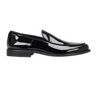 HUGO Mocassins à enfiler en cuir verni avec logo en relief - Style Varian_loaf_ptlt, 50573071 Noir 42