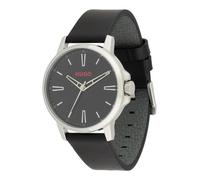HUGO Montre en plaqué noir avec bracelet en cuir - Style #SMOOTH, 58565078 Noir pcs.
