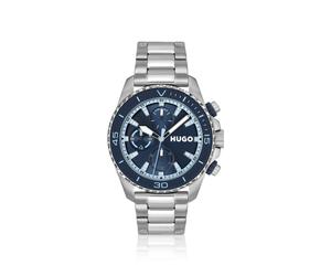 HUGO Montre à cadran bleu et bracelet à maillons - Style #DIVE, 58565082 Couleur argentée pcs.