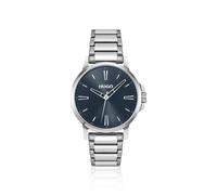 HUGO Montre à cadran bleu et bracelet en acier - Style #SMOOTH, 58565090 Couleur argentée pcs.