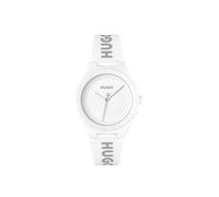HUGO Montre à cadran blanc mat et bracelet en silicone logoté - Style #LIT FOR HER, 58137048 Blanc pcs.