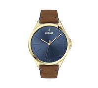 Montre Homme Hugo En Cuir Véritable De Veau Marron Marron