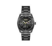 HUGO Montre Analogique Multifunction à Quartz pour Homme Collection #Bright Sport avec Bracelet en Acier Inoxydable Noir - 1530426