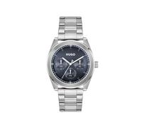 HUGO Montre Analogique Multifunction à Quartz pour Homme Collection #Bright Sport avec Bracelet en Acier Inoxydable Argenté - 1530424