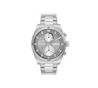 HUGO Montre Analogique Multifunction à Quartz pour Homme Collection #Fast avec Bracelet en Acier Inoxydable Argenté - 1530372
