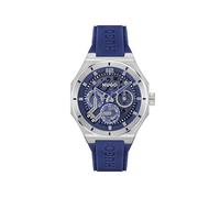 HUGO Montre Analogique Multifunction à Quartz pour Homme Collection #Grail Skeleton avec Bracelet en Silicone Bleu - 1530375
