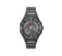 HUGO Montre Analogique Multifunction à Quartz pour Homme Collection #Grail Skeleton avec Bracelet en Acier Inoxydable Noir - 1530379