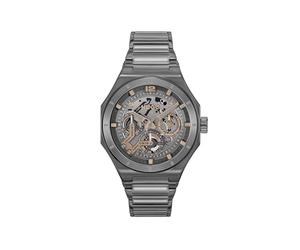 HUGO Montre Analogique Multifunction à Quartz pour Homme Collection #Grail Skeleton avec Bracelet en Silicone ou en Acier Inoxydable