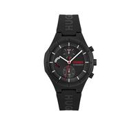 HUGO Montre Analogique Multifunction à Quartz pour Homme Collection #LIT Multi avec Bracelet en Silicone Noir - 1530402