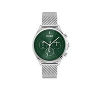HUGO Montre Analogique Multifunction à Quartz pour Homme Collection #Smash Multi avec Bracelet Milanais en Acier Inoxydable Argenté - 1530409