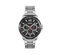 HUGO Montre Analogique Multifunction à Quartz pour Homme Collection #Sport avec Bracelet en Acier Inoxydable Argenté - 1530195
