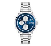 HUGO Montre Analogique Multifunction à Quartz pour Homme Collection #Stamp Multi avec Bracelet en Acier Inoxydable argenté - 1530386