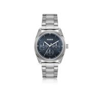 HUGO Montre avec cadran bleu et bracelet à maillons en acier inoxydable - Style #BRIGHT SPORT, 58565076 Couleur argentée pcs.