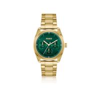 HUGO Montre dorée à cadran vert - Style #BRIGHT SPORT, 58565077 Couleur dorée pcs.