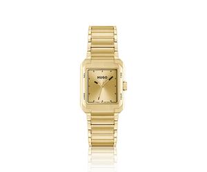 HUGO Montre dorée avec bracelet à maillons - Style #THRIVE ANALOG, HB1530381 Or pcs.
