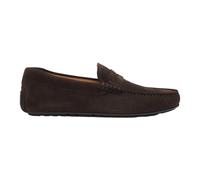 HUGO BOSS Mocassins Noel cuir suédé finition penny Marron Taille 42 Homme