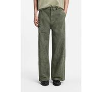 HUGO Pantalon Baggy en toile de coton à imprimé serpent - Style Gunter263, 50563236 Vert sombre 33/34