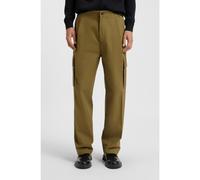HUGO Pantalon cargo Slim en coton mercerisé - Style Graysen253, 50541377 Kaki L