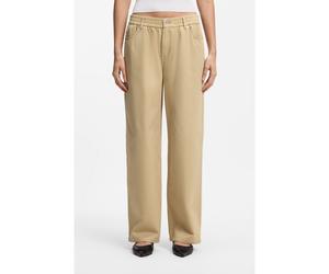 HUGO Pantalon coupe décontractée en coton - Style Hidaya-1_B, 50560085 Beige 36