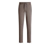 Hugo - Pantalon Coupe Moderne en Lin Mélangé - Homme - Pantalons - Brun - Taille: W33 L32