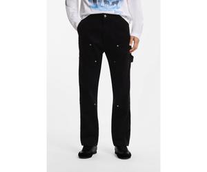 HUGO Pantalon de charpentier Regular en velours côtelé - Style Gonah264W, 50568465 Noir 34/32