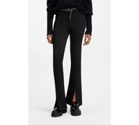 HUGO Pantalon évasé avec fentes sur le devant et ceinture chaîne - Style Noquetel, 50546250 Noir XS