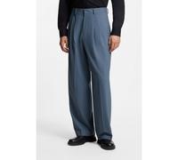 HUGO Pantalon large en tissu stretch à rayures tennis - Style Fedix251, 50554660 Rayures bleu clair 54