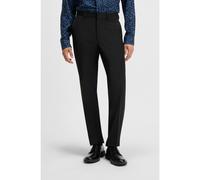 HUGO Pantalon Modern en laine mélangée stretch - Style Tom253X-MH, 50540150 Noir 46