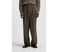 HUGO Pantalon Modern en tissu stretch à carreaux - Style Fedix251, 50549781 Beige à motif 50
