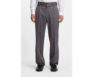 HUGO Pantalon Modern en tissu stretch à petits carreaux - Style Flips251X, 50556696 Gris à motif 48