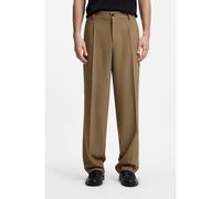 HUGO Pantalon Modern en twill stretch avec plis sur le devant - Style Flips251X, 50538671 Beige 52