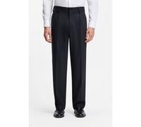 HUGO Pantalon Modern en twill stretch avec plis sur le devant - Style Flips251X, 50538671 Bleu foncé 106