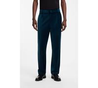 HUGO Pantalon Modern en velours de coton plissé sur le devant - Style Flips251X, 50570197 Turquoise 56