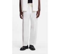 HUGO Pantalon Modern Fit en seersucker de coton stretch - Style Tari262X, 50559107 Naturel 50