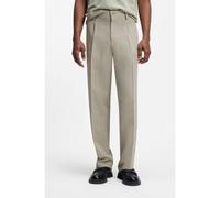 HUGO Pantalon moderne en tissage à chevrons - Style Flips251X, 50559852 Beige 54