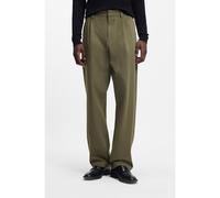 HUGO Pantalon moderne en twill de coton mélangé - Style Trevor261XW-H, 50553670 Kaki 44