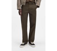 HUGO Pantalon Regular en toile de coton stretch - Style Zarik253, 50549720 Marron foncé 31/34