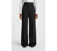 HUGO Pantalon Regular évasé à taille haute - Style Himia, 50516143 Noir 38