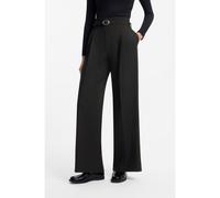HUGO Pantalon Relaxed ceinturé en tissu stretch - Style Halmea, 50569030 Noir 36