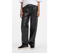 HUGO Pantalon Relaxed en similicuir avec poches plaquées - Style Hidaya-2_B, 50568887 Noir 42