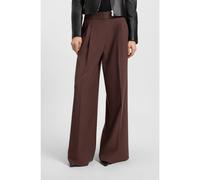 HUGO Pantalon Relaxed en tissu stretch avec deux plis - Style Horesa, 50544107 Marron 36