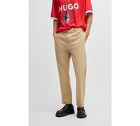 HUGO Pantalon Slim à la coupe Regular Rise en twill de coton - Style David251D, 50533851 Beige 33/34