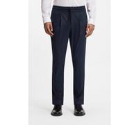 HUGO Pantalon Slim en flanelle stretch chinée - Style Getlin251F3, 50547312 Bleu foncé 54