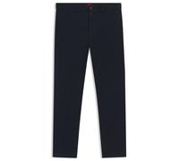 HUGO Pantalon Slim en gabardine de coton stretch - Style David251D, 50530886 Bleu foncé 36/32