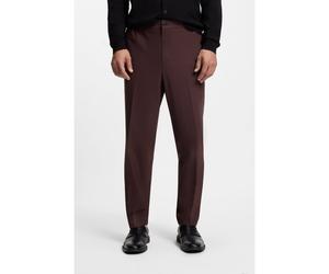 HUGO Pantalon Slim en popeline de laine mélangée - Style Gos233F1X, 50547351 Marron 54